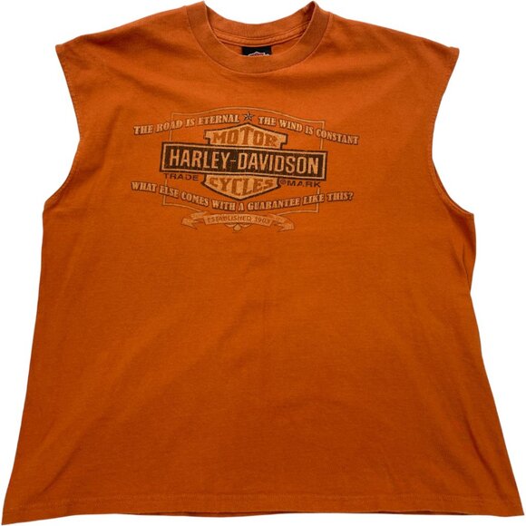Harley Davidson Road Is Eternal Double Sided Tank Muscle Tee T-Shirt Men's XL - Picture 1 of 6